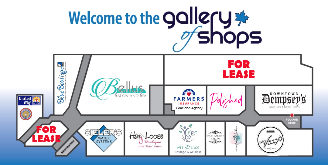 Gallery of Shops map Feb 2021 Map of tenent location